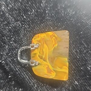 NWT Brown Agate Stone Purse Pendant